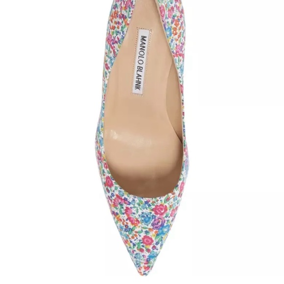 Manolo Blahnik Floral Heels sz 39.5 - Picture 4 of 5